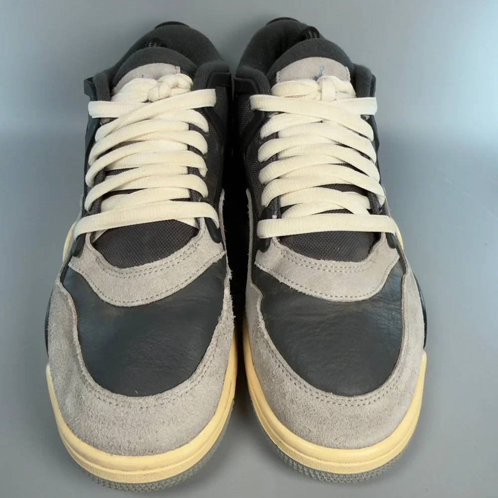 Nike Air Jordan 4 RM Mens 9.5 9 1/2 Iron Grey Black Bone Sneakers Low Top Shoes
